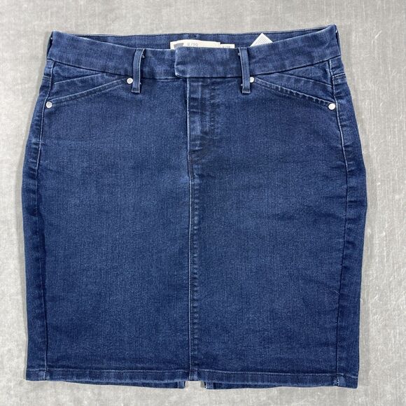 Levis Womens 8/29 Dark Wash‎ Denim Jean Mini Skirt - Picture 1 of 9